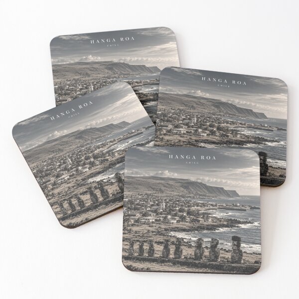 Item preview, Hanga Roa Cinematic Monochrome Island Artwork designed and sold by MichaeIRellov.