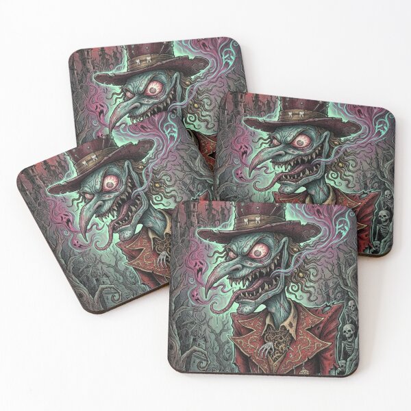 Item preview, Ringmaster of the dark and possessed horror illustration art  designed and sold by Vintage Designs +.
