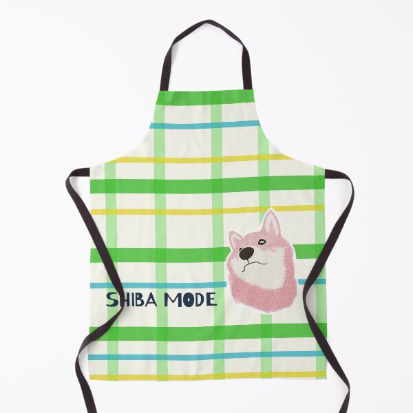 Item preview, Light Green plaid with Pink Shiba Inu designed and sold by ShibaCruise-On.