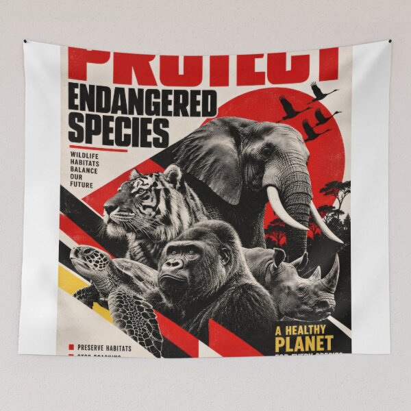 Item preview, Wall Art - Poster - Endangered Wildlife Poster designed and sold by ForeverPrintsOK.