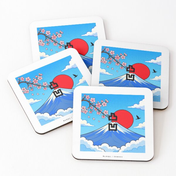 Aperçu de l'œuvre Dekoboko - Odd Couple | Pop Art Mount Fuji | Japanese Design créée et vendue par JapanMemoir.