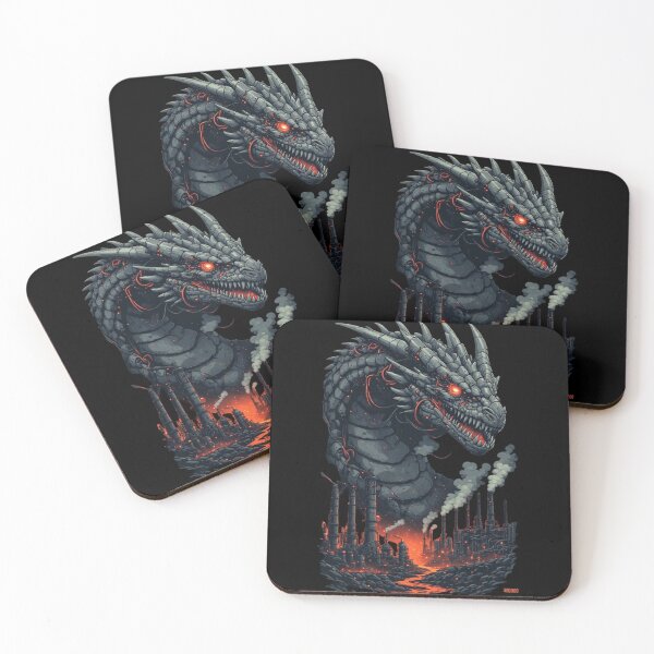 Item preview, Cyber dragon in the dystopian refinery designed and sold by KinoDesign.