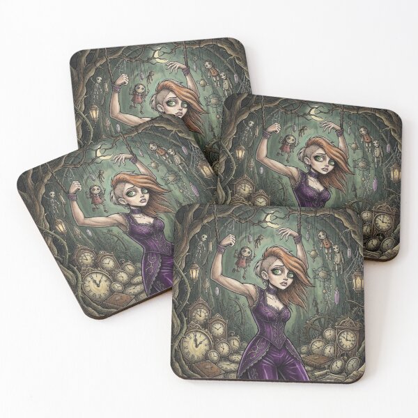 Item preview, Chained Sorceress fantasy art designed and sold by Vintage Designs +.