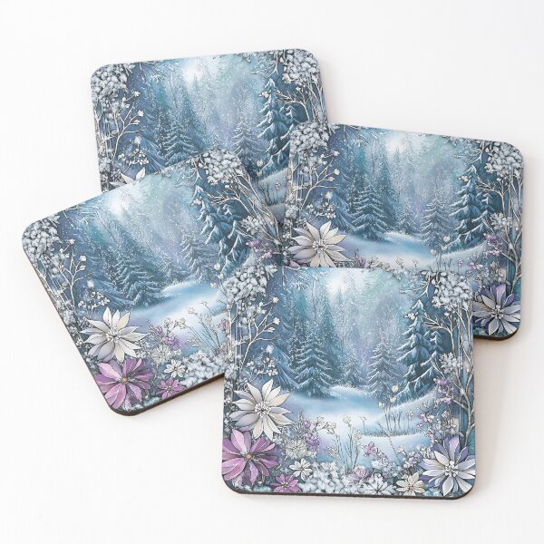 Item preview, Winter landscape. Floral pattern. designed and sold by MagelliShop.