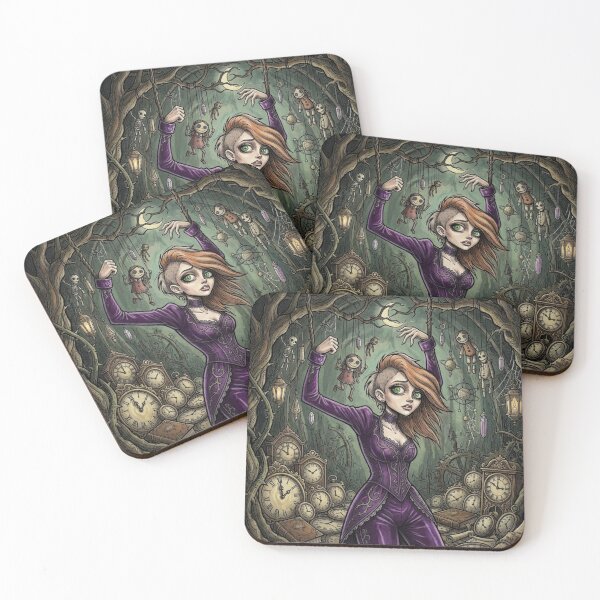 Item preview, Chained Sorceress fantasy art designed and sold by Vintage Designs +.
