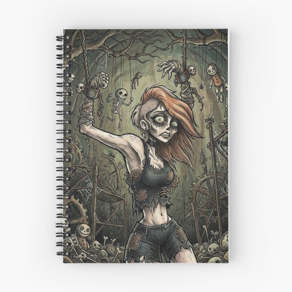 Item preview, Arte fantástico de una hechicera zombi encadenada. designed and sold by Vintage Designs +.
