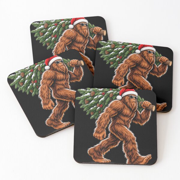 Artikelvorschau, Weihnachtlicher Sasquatch trägt einen Baum entworfen und verkauft von otaku.edwardj.