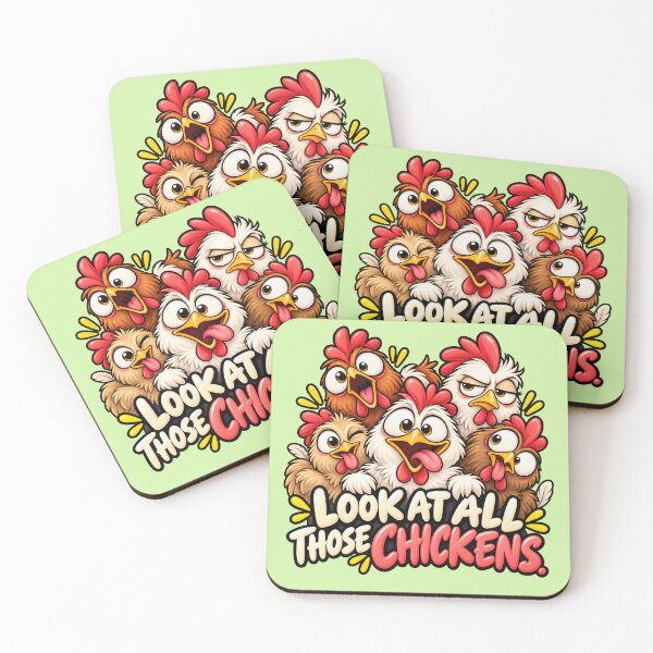 Item preview, Look at All Those Chickens - Funny Chicken Flock designed and sold by Ink and Wink.