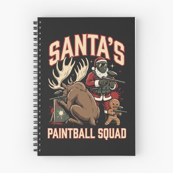 Artikelvorschau, Weihnachtsmann-Paintball-Team – Weihnachts-Action entworfen und verkauft von SplashTastic.