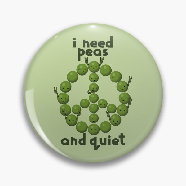 Item preview, Funny Peace and Quiet Design with Green Peas designed and sold by ChantellaGF.