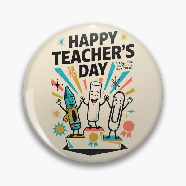 Item preview, Retro Happy Teacher's Day School Supplies Cartoon designed and sold by MagicTheDog.