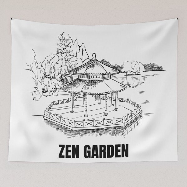 Item preview, Zen Garden - Peaceful Pavilion Design designed and sold by walbayzon.