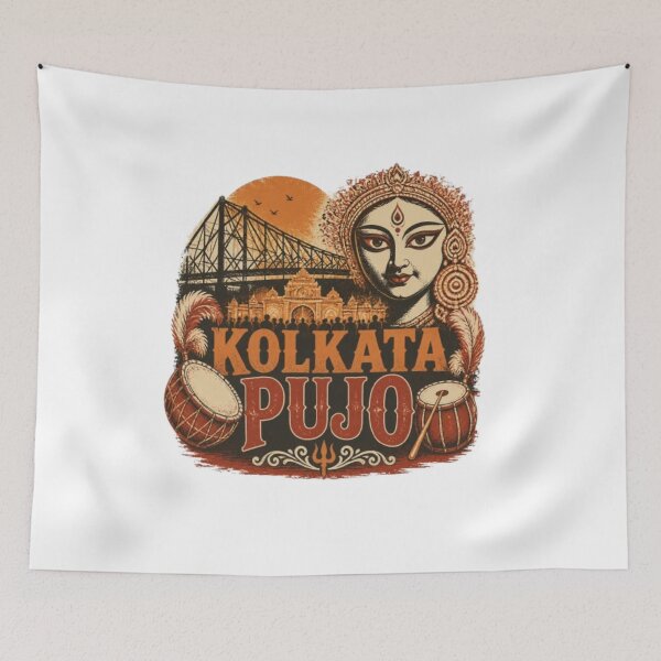 Item preview, Vintage Kolkata Durga Pujo Celebration & Heritage Art designed and sold by PrintWavePro.