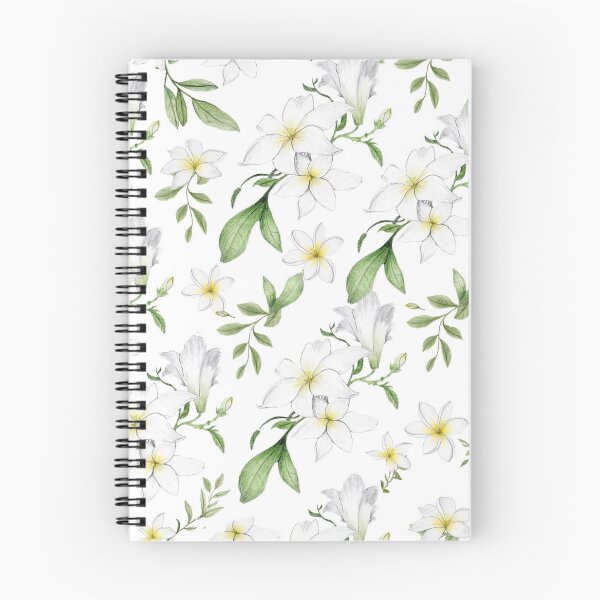 Item preview, Elegancia con estampado botánico de frangipani blanco y lirio. designed and sold by Deep Layer.