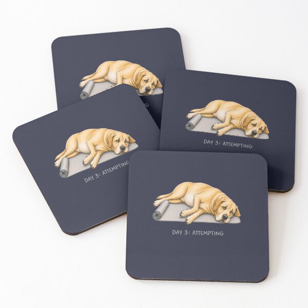 Item preview, Labrador Retriever yoga DAY 3 ATTEMPTING designed and sold by DIGOR shop.