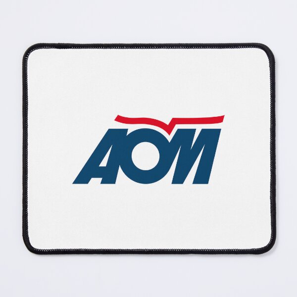 Item preview, AOM French Airlines Logo – Bold Blue Lettering with Red Swoosh designed and sold by belitasdishoppe.