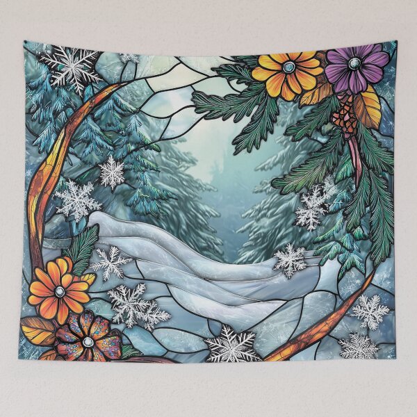 Artikelvorschau, Winterlandschaft. Blumenmuster. entworfen und verkauft von MagelliShop.