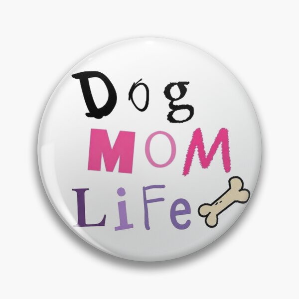 Item preview, Dog Mom Life Chaotic Fonts Ironic Design designed and sold by AntiPetDesign.