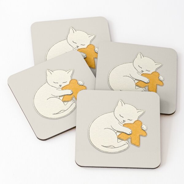 Item preview, Adorable Sleeping Cat Hugs Orange Meeple Paper Art  designed and sold by TackyTime.