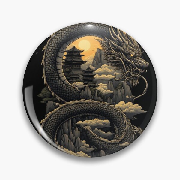 Item preview, Ancient dragon above temple in the mountains designed and sold by KinoDesign.