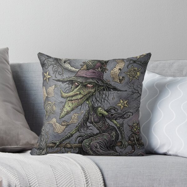 Item preview, The evil old zombie witch of the swollen swamp illustration art designed and sold by Vintage Designs +.