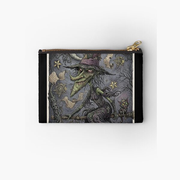 Item preview, The evil old zombie witch of the swollen swamp illustration art designed and sold by Vintage Designs +.