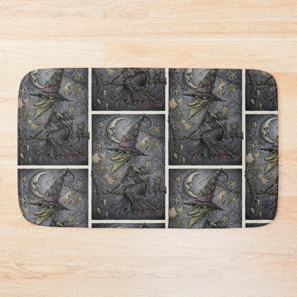 Item preview, The evil old zombie witch of the swollen swamp illustration art designed and sold by Vintage Designs +.