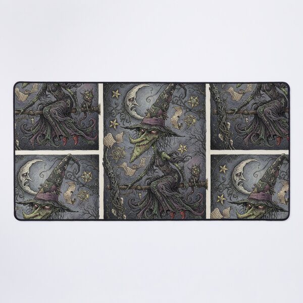 Item preview, The evil old zombie witch of the swollen swamp illustration art designed and sold by Vintage Designs +.