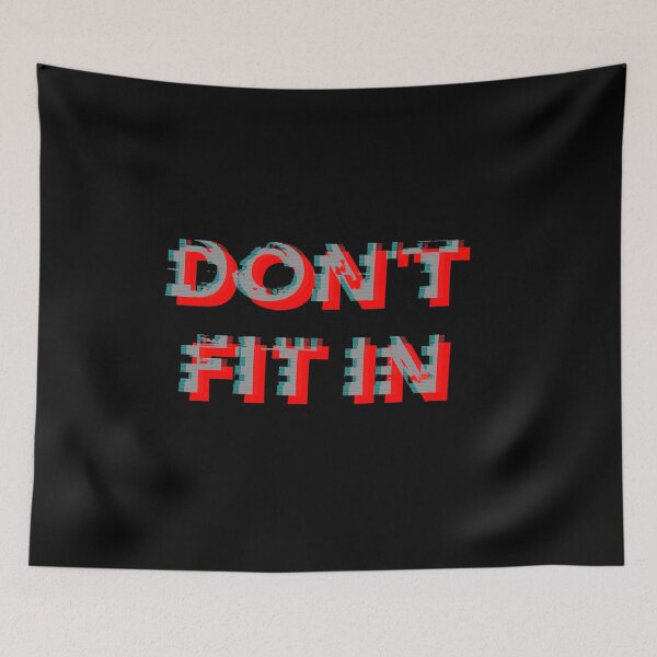 Item preview, Don't Fit In – Glitch Typography Cyberpunk Streetwear designed and sold by Edwere.