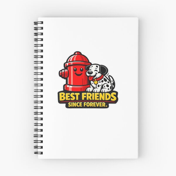 Item preview, Best Friends Since Forever – Dalmatian and Fire Hydrant Sticker with Universal Contrast   designed and sold by Timeless Junction.