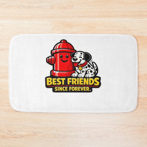 Item preview, Best Friends Since Forever – Dalmatian and Fire Hydrant Sticker with Universal Contrast   designed and sold by Timeless Junction.