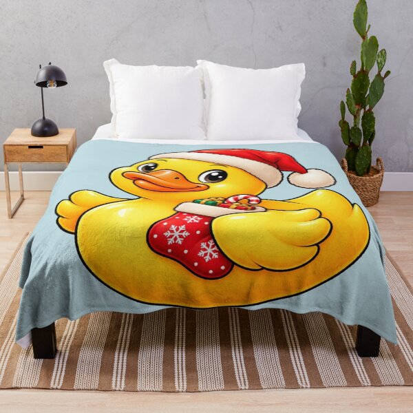 Item preview, Santa Duck Holding a Christmas Stocking designed and sold by BROHLine Studio.