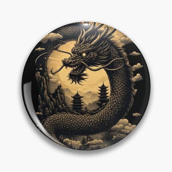 Item preview, Ancient dragon under the eastern full moon designed and sold by KinoDesign.