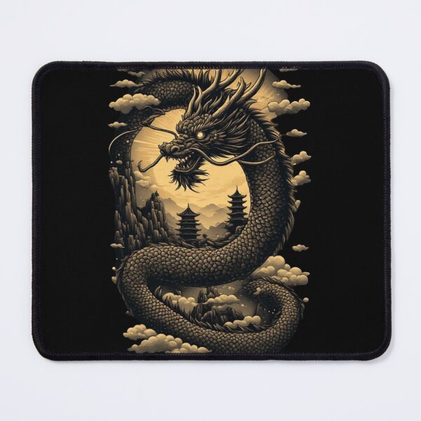 Item preview, Ancient dragon under the eastern full moon designed and sold by KinoDesign.