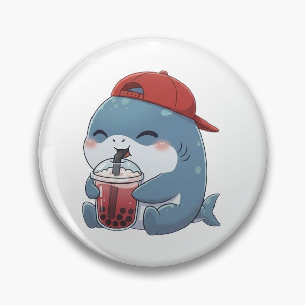 Artikelvorschau, Niedlicher Bubble-Tea-Hai entworfen und verkauft von Nature's Chibis.