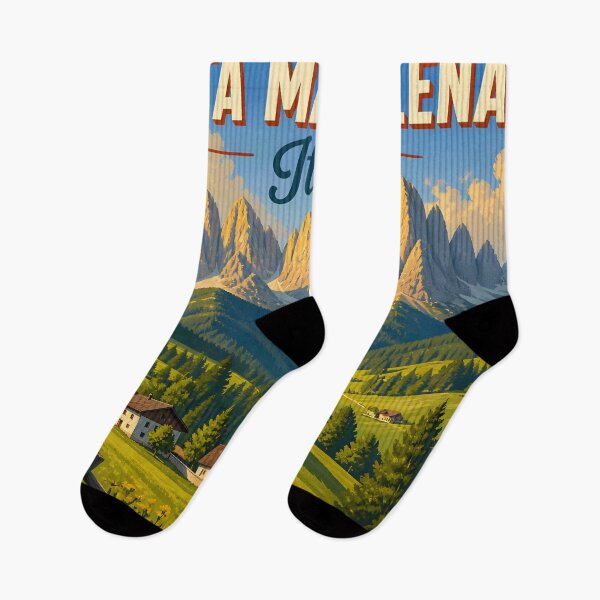 Item preview, Santa Maddalena Italy – Vintage Alpine Travel Poster designed and sold by LSVart.