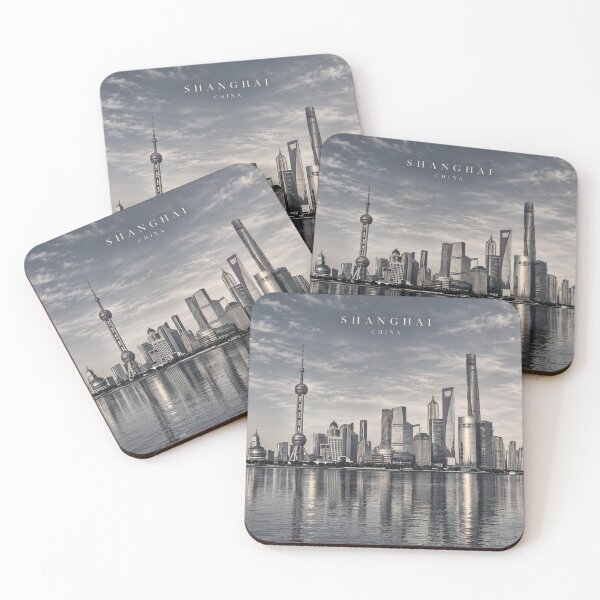 Item preview, Shanghai Cinematic Monochrome City Artwork designed and sold by MichaeIRellov.
