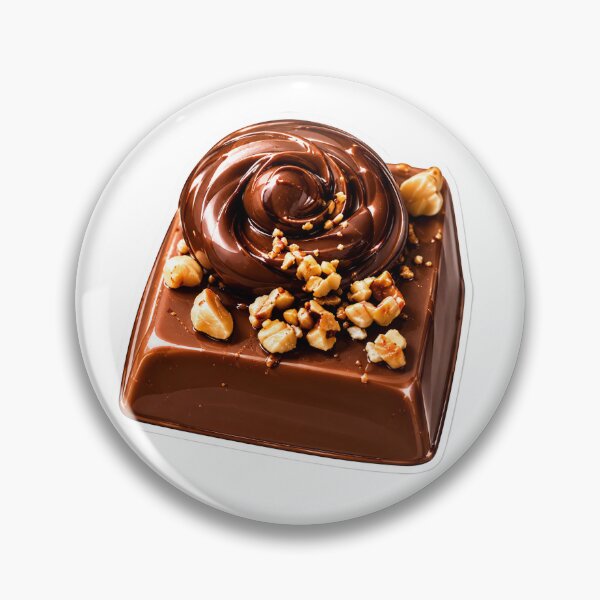 Item preview, Luxury Chocolate Hazelnut Sticker – Glossy 3D Chocolate Praline, Gourmet Dessert Aesthetic designed and sold by AstraDrip Studio.