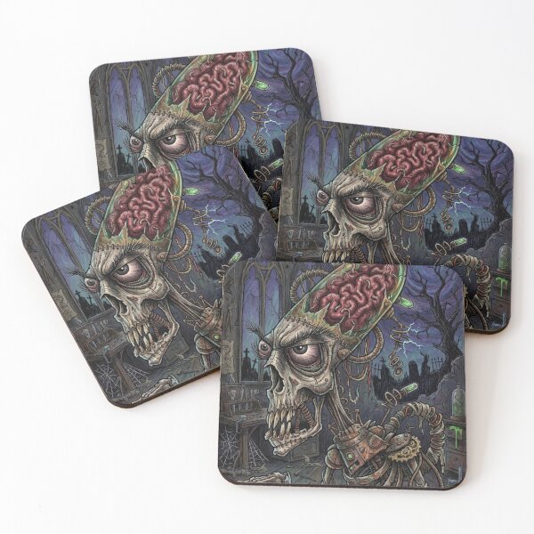 Item preview, Robotic brain jar zombie halloween horror design designed and sold by Vintage Designs +.