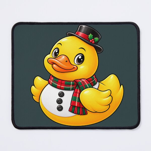 Item preview, Snowman Rubber Duck in a Plaid Scarf designed and sold by BROHLine Studio.