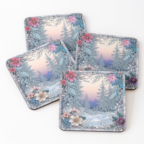 Item preview, Winter landscape. Floral pattern. designed and sold by MagelliShop.