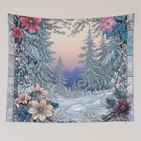Artikelvorschau, Winterlandschaft. Blumenmuster. entworfen und verkauft von MagelliShop.