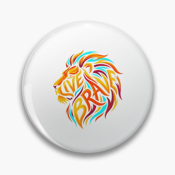 Item preview, Be Brave Lion Typography – Fearless Courage & Strength Design designed and sold by CreativeArtisanPrints Shop.