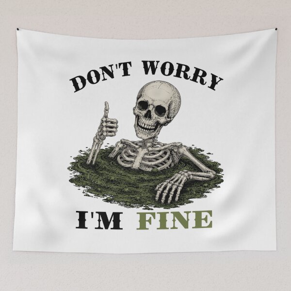 Item preview, Don't worry I'm fine designed and sold by Hexcellent Designs.