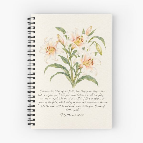 Item preview, Consider the Lilies of the Field - Matthew 6:28-30 Bible Verse Art designed and sold by FaithCreatives.