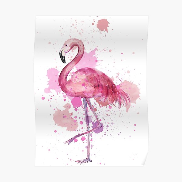 Pink Flamingo Poster