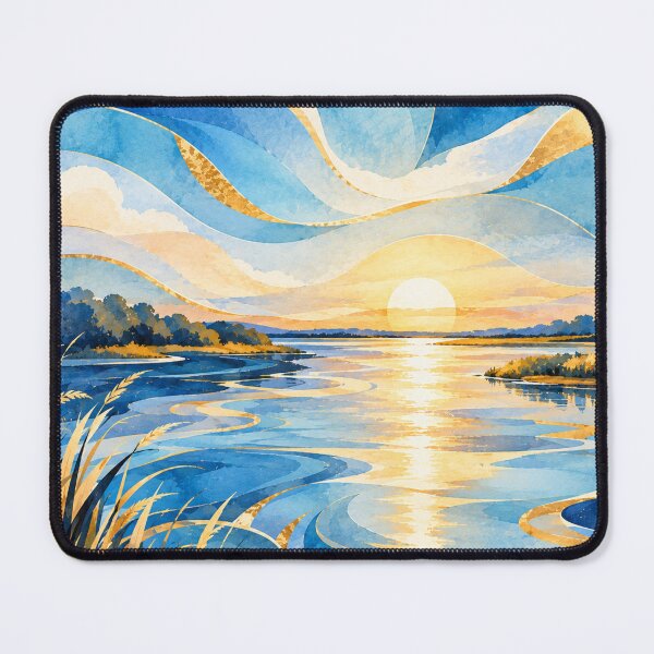 Item preview, Sunset on the Paraná River - Celeste y Blanca Collection designed and sold by Esencia Argentina.