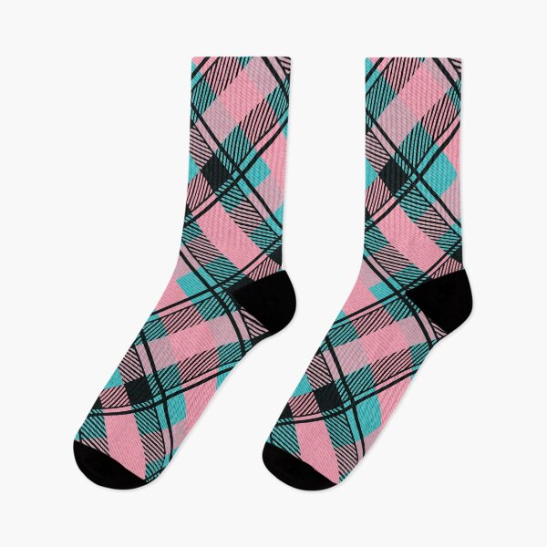 Item preview, Classic Pink Cyan Checkered Fabric Pattern designed and sold by Jeffrey-Jeffrey.