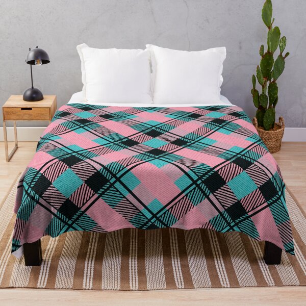 Item preview, Classic Pink Cyan Checkered Fabric Pattern designed and sold by Jeffrey-Jeffrey.