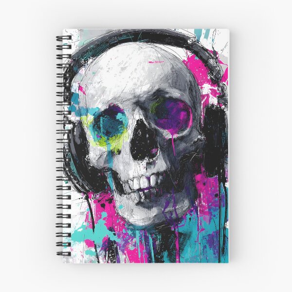 Item preview, Urban DJ Skull - Neon Paint Splatter Music Art designed and sold by AetherNovus.